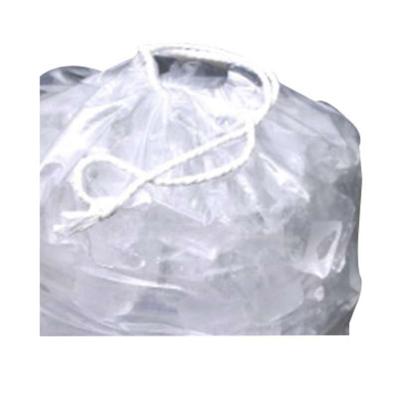 12" x 19" 1.35 mil Printed Metallocene Ice Bag with Drawstring Closure, 10 lb., 500 per Case